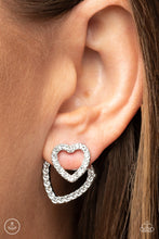 Load image into Gallery viewer, Ever Enamored Paparazzi White Heart Earrings