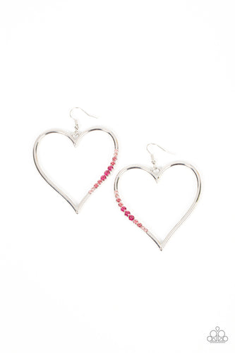 Bewitched Kiss Paparazzi Multi Heart Earrings