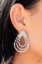 Load image into Gallery viewer, Take a POWER Stance Papazzai White Post Earrings