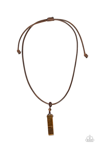 Comes Back ZEN-fold Papazzai Brown Urban Necklace