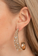 Load image into Gallery viewer, Cold as Ice - Gold Bling Earrings