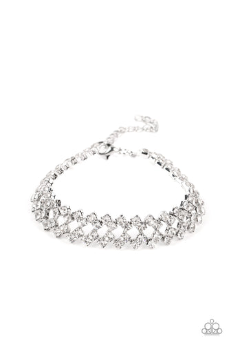 Seize the Sizzle - White Bling Bracelet