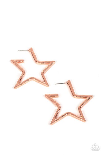 All-Star Attitude Paparazzi Copper Earrings