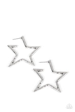Load image into Gallery viewer, All-Star Attitude Paparazzi Silver Star Earrings
