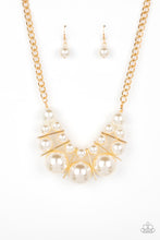 Load image into Gallery viewer, Challenge Accepted Paparazzi Gold Pearl Necklace