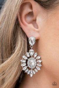 My Good LUXE Charm - White Bling Earrings