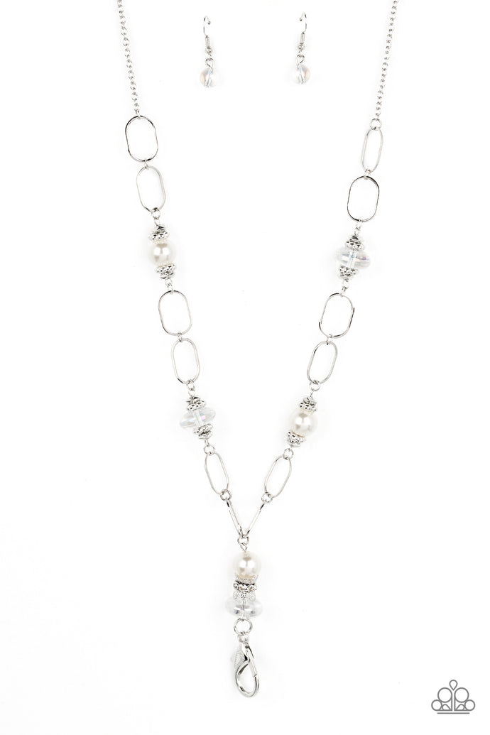 Creative Couture Papazzai White Lanyard Necklace