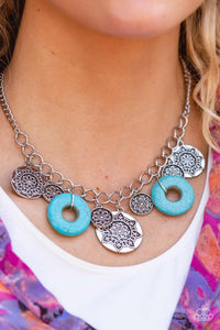 Western Zen Papazzai garden Blue Necklace