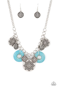 Western Zen Papazzai garden Blue Necklace