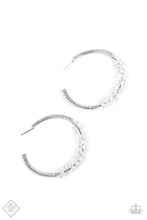 Load image into Gallery viewer, Bubble-Bursting Bling - White Bling Hoop Earrings