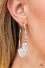 Load image into Gallery viewer, Bubble-Bursting Bling - White Bling Hoop Earrings