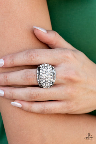 Running OFF SPARKLE Paparazzi White Bling Ring