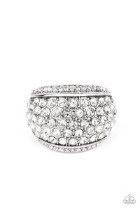 Running OFF SPARKLE Paparazzi White Bling Ring