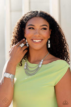 Load image into Gallery viewer, CHAIN Check - White Earrings