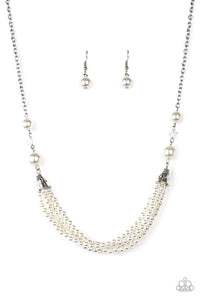 One-WOMAN Show Paparazzi White Necklace