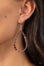 Load image into Gallery viewer, Diva Dimension Papazzai Red Earrings