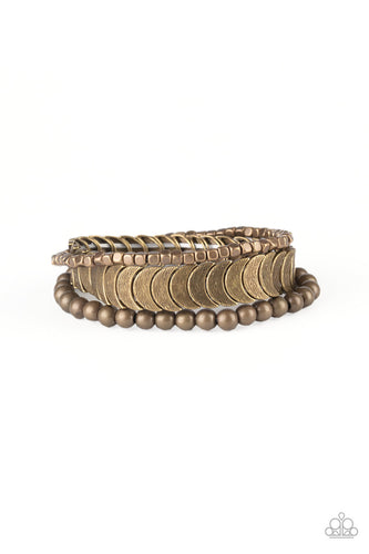 LAYER It On Me Paparazzi Brass Bracelet