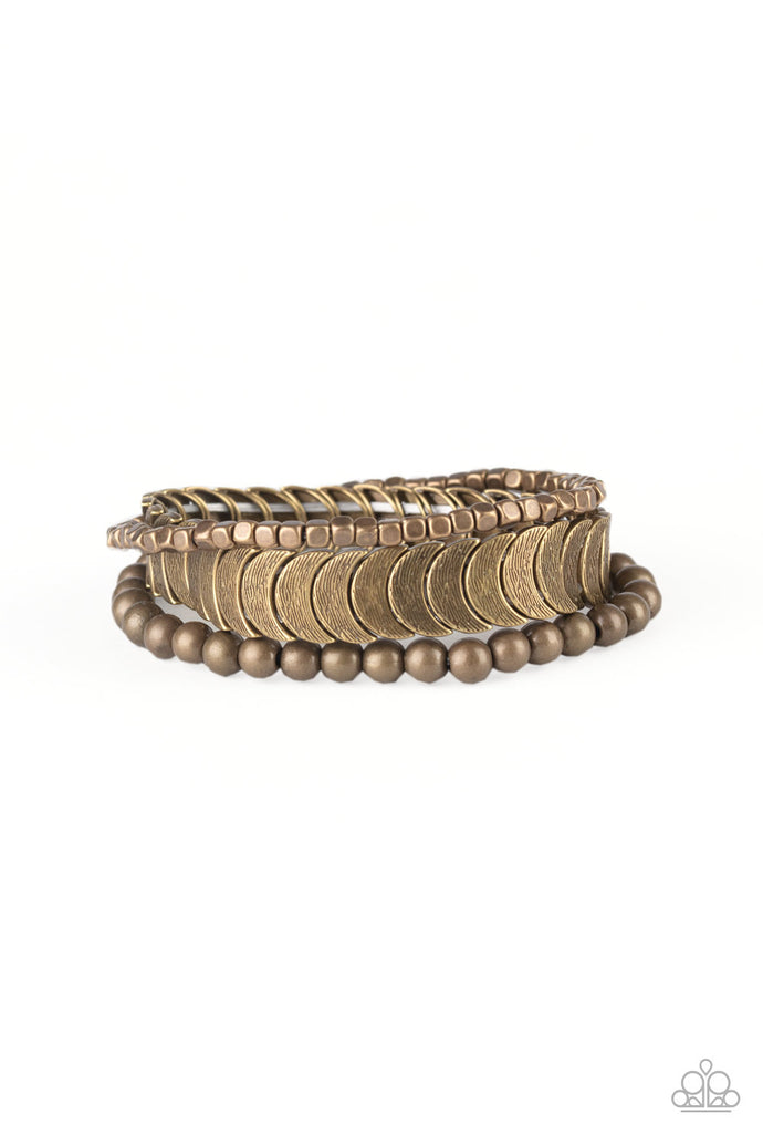 LAYER It On Me Paparazzi Brass Bracelet