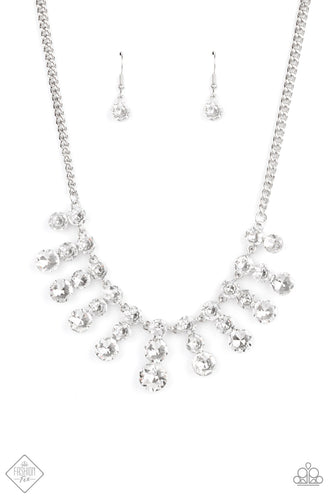 Celebrity Couture Papazzai White Bling Necklace