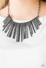 Load image into Gallery viewer, Metallic Mane Gunmetal Black Necklace