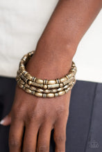 Load image into Gallery viewer, Texture Throwdown Papazzai Brass Wrap Bracelet