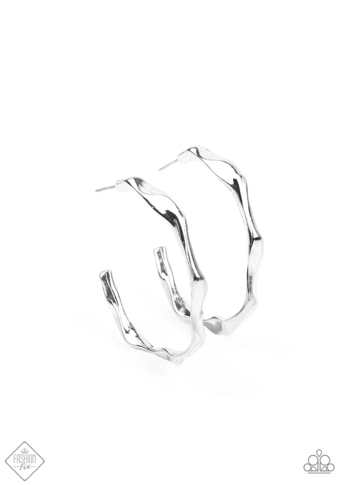 Coveted Curves Papazzai Silver Hoops Earrings