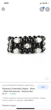 Load image into Gallery viewer, Undeniably Dapper - Black White Rhinestones Stretchy Band Bracelet