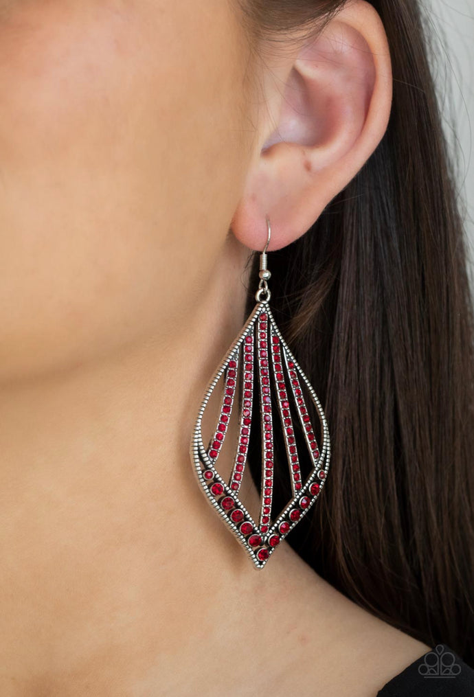 Showcase Sparkle Papazzai Red Bling Earrings