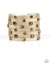 Load image into Gallery viewer, GO-GETTER GLAMOROUS PAPAZZAI BRASS URBAN LEATHER SNAP BRACELET