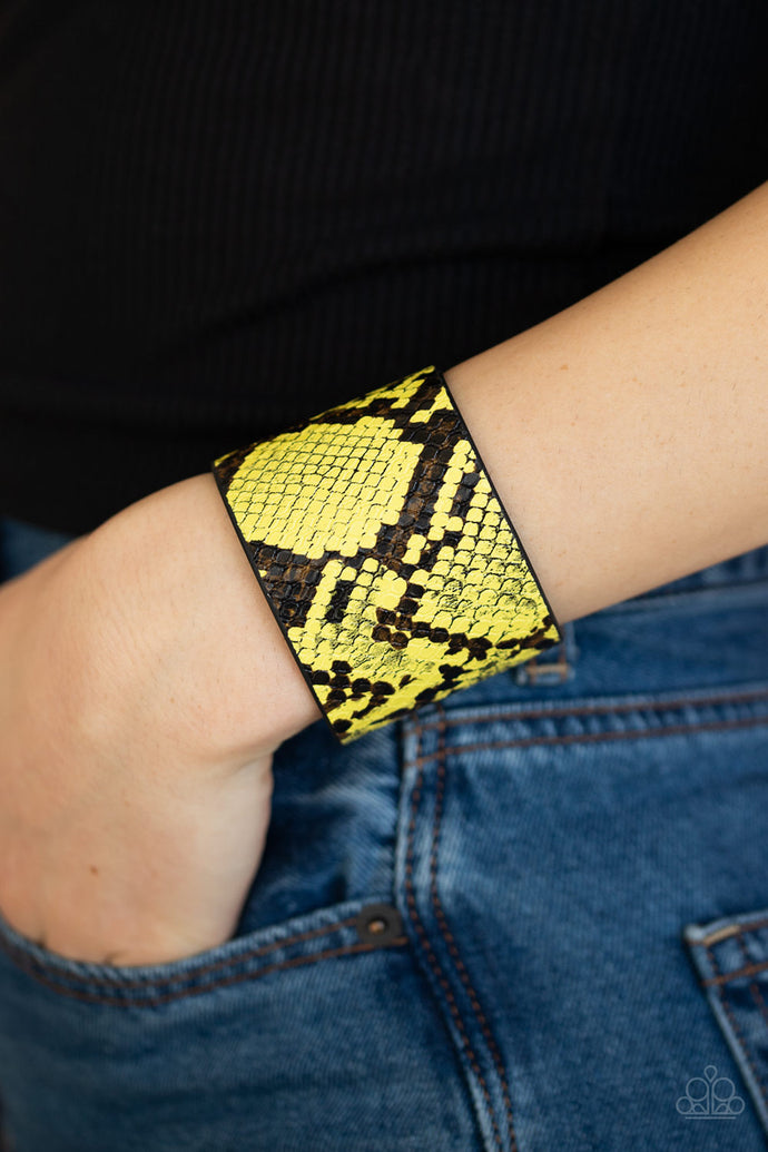 The Rest Is HISS-tory - Yellow Wrap Bracelet