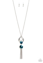 Load image into Gallery viewer, VERY FORT-YOU-NATE PAPARAZZI BLUE BLING NECKLACE
