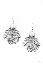 Load image into Gallery viewer, A Bit On The Wildside Paparazzi White Stone Earrings