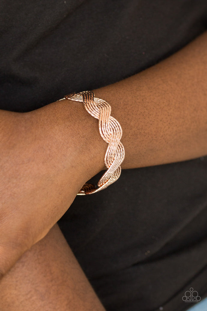 Braided Brilliance - Rose Gold Bracelet