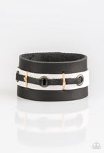 Load image into Gallery viewer, Bear Lake Papazzai Black and White Urban Leather Bracelet