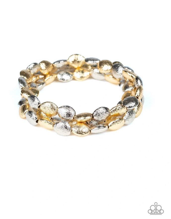 BASIC BLISS PAPAZZAI MULTI GOLD AND SILVER BRACELET