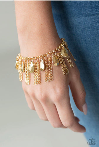Brag Swag Gold Paparazzi Bracelet