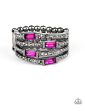 Load image into Gallery viewer, Royal Reflections Pink Gunmetal Paparazzi Ring