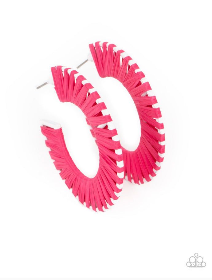 Everybody Conga! Paparazzi Pink Hoop Earrings