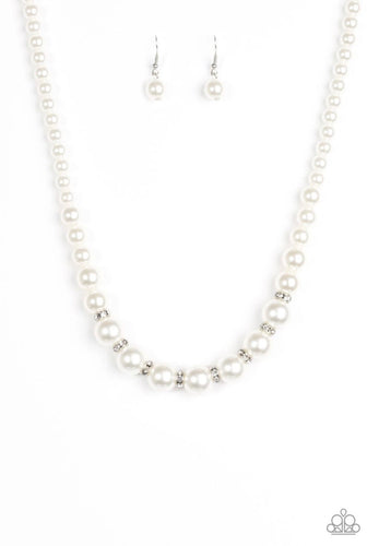 Showtime Shimmer Papazzai White Pearl Necklace