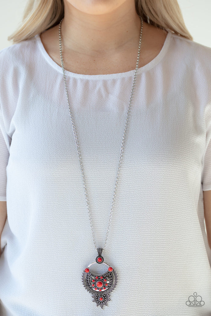 Solar Energy Papazzai Red Necklace