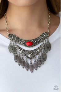 Island Queen Papazzai Red Necklace