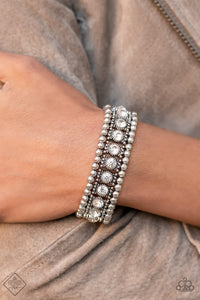 Ritzy Reboot - White Bling Bracelet