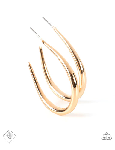CURVE Your Appetite - Gold Earrings