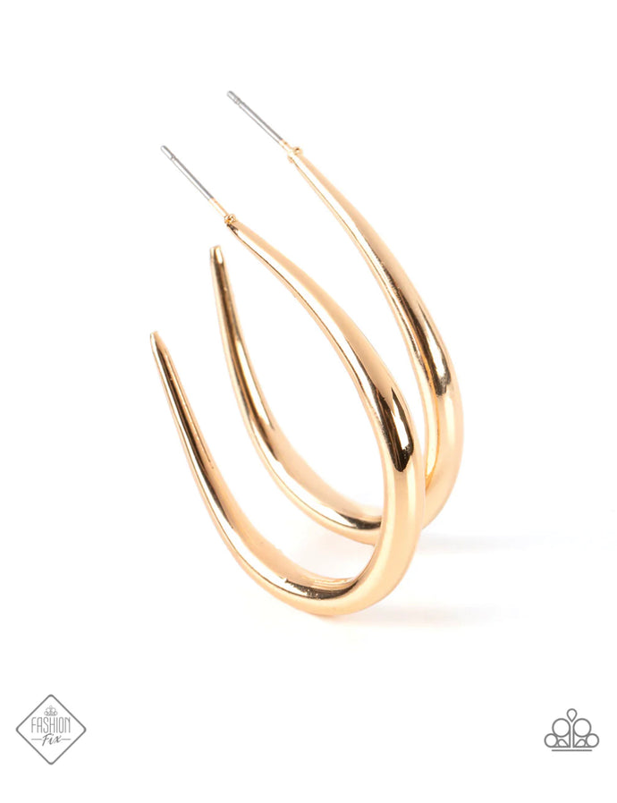 CURVE Your Appetite - Gold Earrings