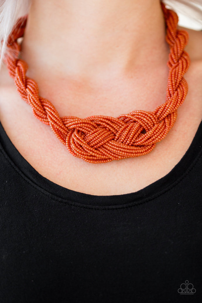 A Standing Ovation Papazzai Orange Necklace