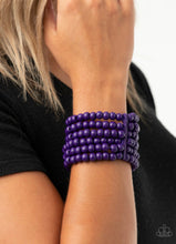 Load image into Gallery viewer, Diving in Maldives Papazzai Purple Wood Bracelet