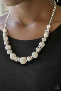THE RULING CLASS PAPARAZZI WHITE STONE NECKLACE