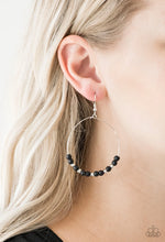 Load image into Gallery viewer, Stone Spa Papazzai Black Beaded Earrings