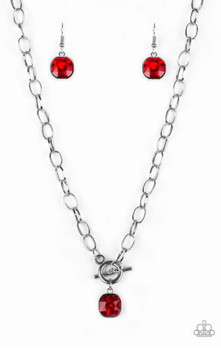 Dynamite Dazzle Papazzai Red Gem Necklace