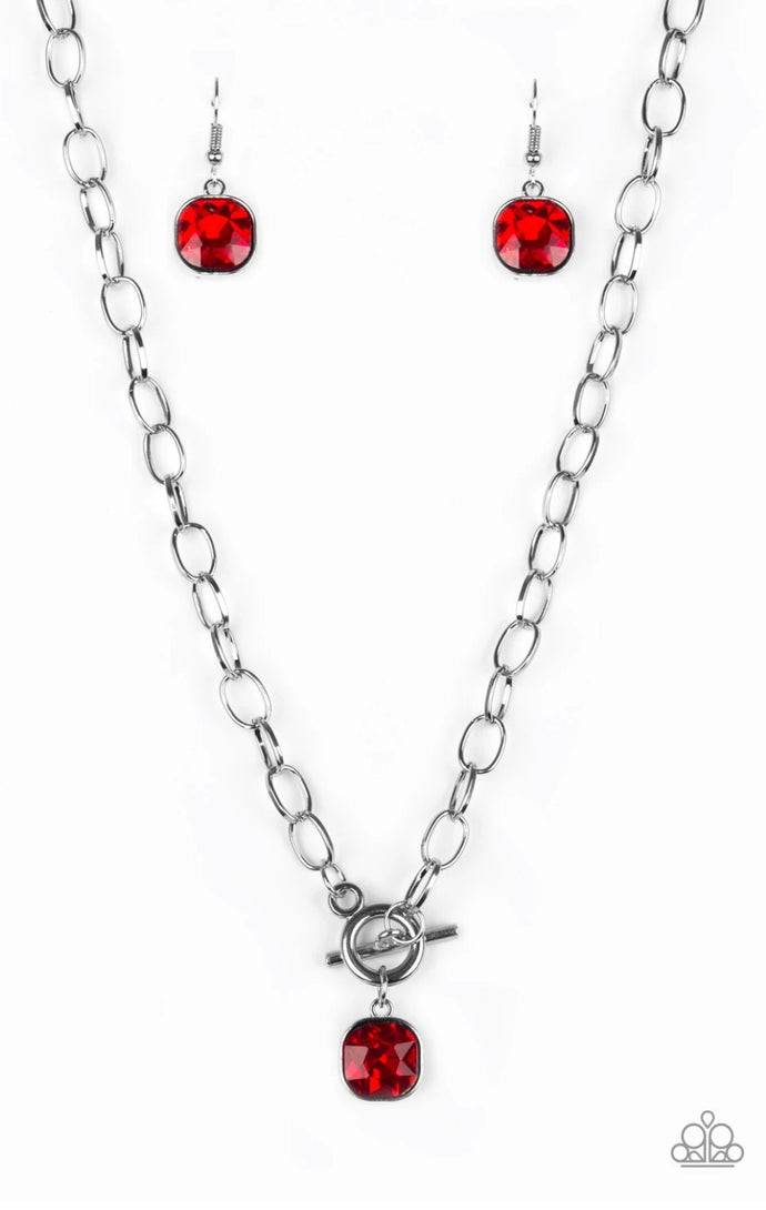 Dynamite Dazzle Papazzai Red Gem Necklace